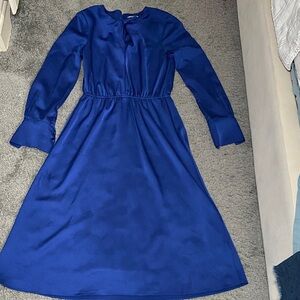 H&M Royal Blue Long Sleeve Dress